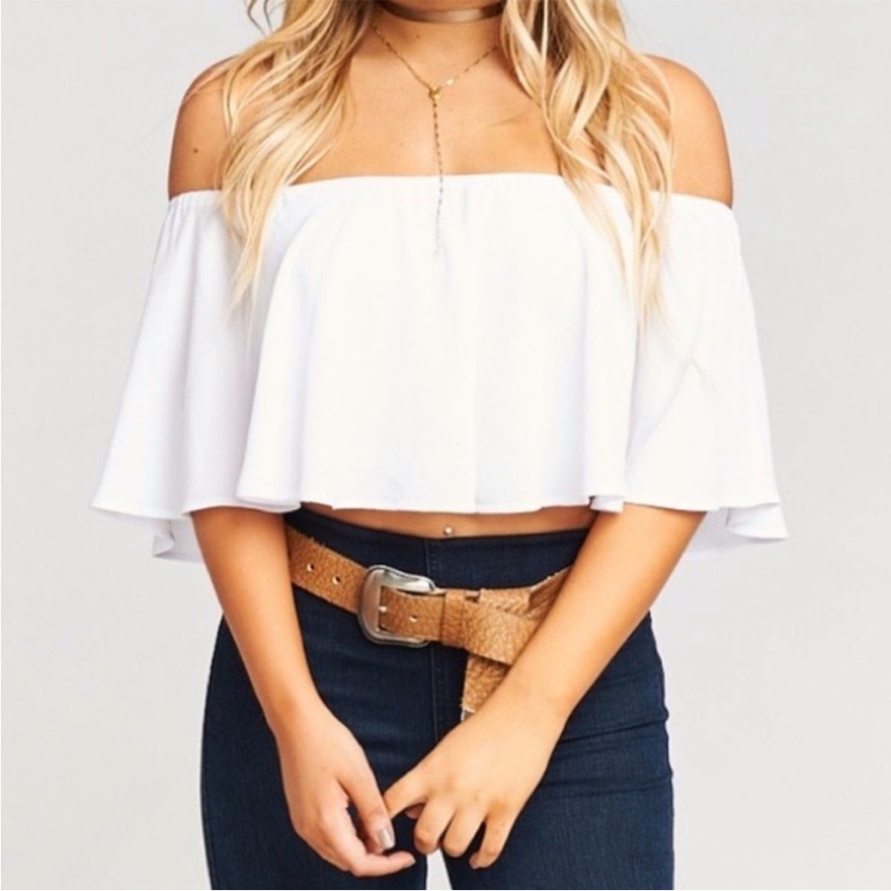 Show Me Your Mumu HEIDI RUFFLE CROP TOP